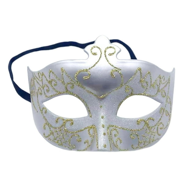Máscara de mascarada Cosplay Máscara de disfraz Máscara decorativa de Mardi Gras para Plata