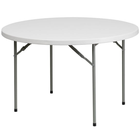 Flash Furniture Kathryn 4' Round Plastic Event Folding Table, White