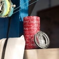 thumbnail image 3 of 20oz Insulated Tumbler, Travel Coffee Tumbler with Lid, Cup Holder Friendly Travel Coffee Mug, Stainless Steel Thermos, 20 Oz Tumbler, Reusable Insulated Coffee Mug with Lid ( Christmas ), 3 of 7