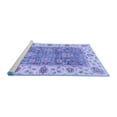 thumbnail image 2 of Ahgly Company Machine Washable Indoor Square Oriental Blue Traditional Area Rugs, 3' Square, 2 of 4