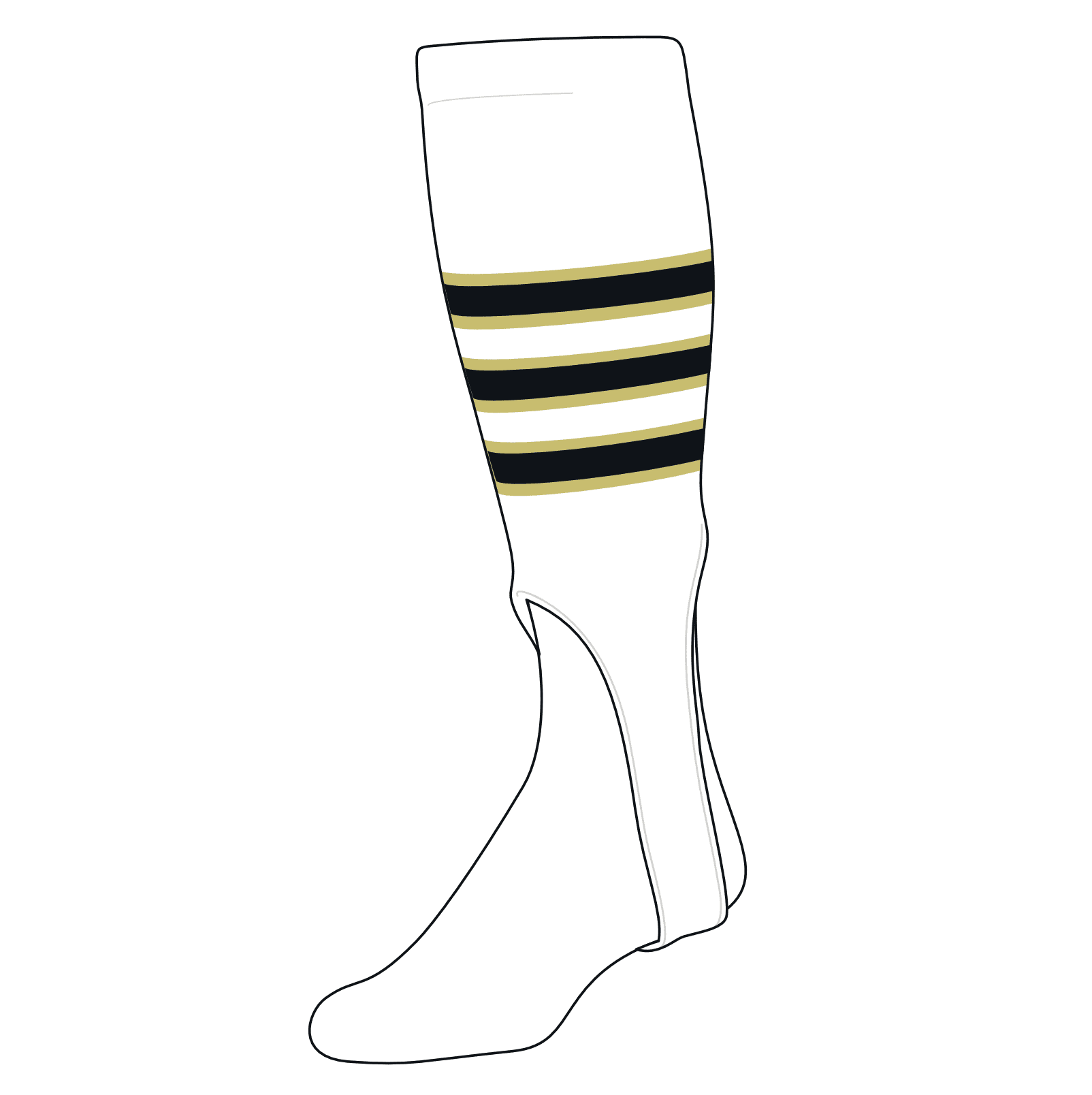 TCK Baseball Stirrups Medium (200D, 7in) White, Vegas Gold, Navy