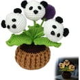 thumbnail image 4 of ddioayh Handcrafted Crochet Panda Night Light Potted Plant-Shape with Soft Glow for Home Office Decor Gift Idea Positive Emotional Support, 4 of 5