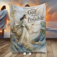 thumbnail image 1 of With God All Things Are Possible - Personalized Christian Blanket, 1 of 7
