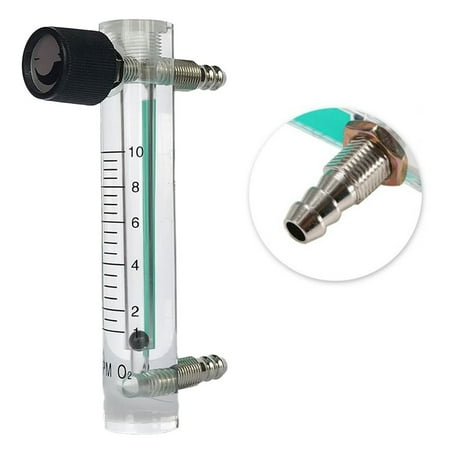 

Acrylic gas air oxygen meter with control valve metal connector 0.1Mpa -plated