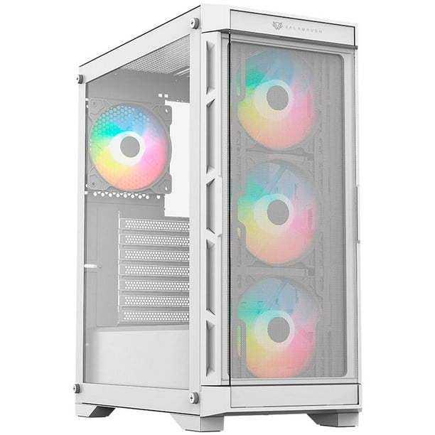 Gabinete Gamer BALAM RUSH CARBONO 5000 ATX USB-C 4 FAN ARGB Blanco