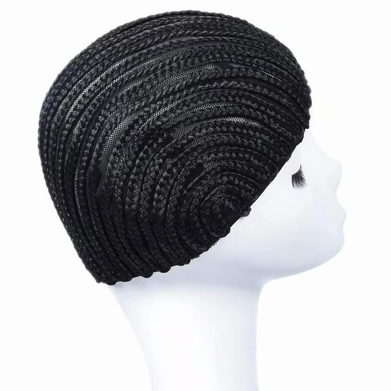 Braided Cap 1 Piece Crochet Wig Caps in Cornrow Sew Hair for Making  Synthetic Wig or Weave Easier Sew In Crochet Braided Caps Medium Size Black  Crochet Cornrow Cap 
