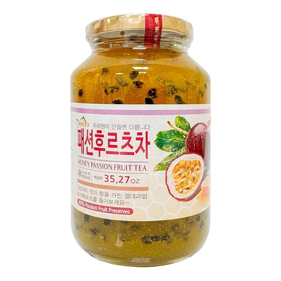 Apexy Authentic Korean Honey Passion Fruit Tea, Passionfruit Puree , Just Add Hot Water, Gourment Blend for Smoothies, Cocktails Desserts and Spread, No Artificial Colors, Versatile and Natural Delig