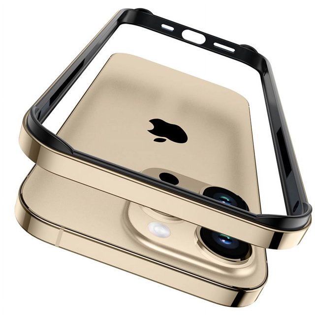 Metal Bumper Case For iPhone 16 15 Pro Max 14 Plus 13 Mini 12 11 XS XR SE 2022 2020 16Pro 16Plus 15Pro 14Pro Phone Accessories Gold For iPhone 11Pro Max