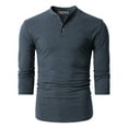 thumbnail image 2 of H2H Mens Casual Slim Fit 3/4 Sleeve Henley Jersey Shirts (CMTTS0205), 2 of 6