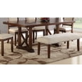 thumbnail image 6 of Cherry Veneer Dining Table w/ Leaf - 60-78" Rectangular Kitchen Table, Seats 6, Rubber Wood Base, Cherry Finish, Modern Style for Dining Room, 6 of 10