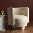 thumbnail image 2 of Safavieh  Couture Brynlee Swivel Accent Chair - 29.7" W x 27.2" L x 29.7" H Ivory/Gold, 2 of 5