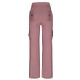 thumbnail image 6 of EaskTriop Women's Wide Leg Cargo Pants Flare Lounge Trousers with Utility Pockets Elastic Waist Drawstring Lightweight Hiking Casual Pant, 6 of 6