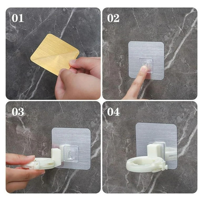 VerPetridure 2Pcs Suction Wall Type Universal Shower Gel Hanger Toilet Punch Free Shampoo Clip Buckle Hand Sanitizer Shelf Wall Suction Type