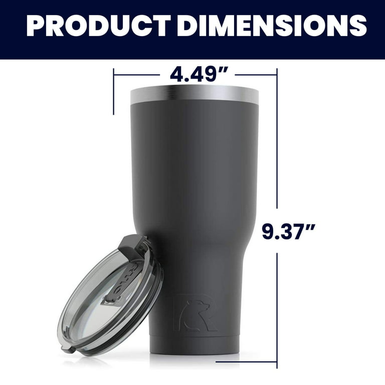 RTIC 30 oz New Tumbler Hot Cold Double Wall Vacuum Insulated Black
