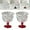 Red, variant on ABPETE Embossed Crystal Dessert Glasses Set of 2 - Amber Footed Goblet, 250ml Retro Ice Cream & Sweet Dish, 4.7"x3.9" / 12cmx10cm Lead-Free Glass