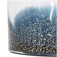 thumbnail image 4 of DecMode 9", 8"H Blue Glass Handmade Decorative Jars with Gold Flake Details and Ring Lids, 2-Pieces, 4 of 12