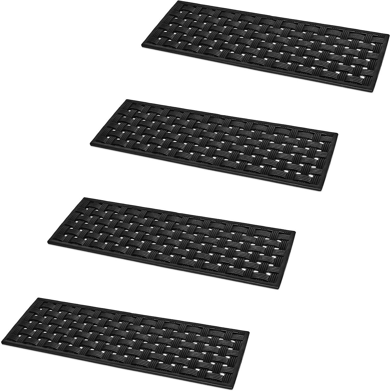 HYYYYH 9 x 30 Rubber Stair Mat with Basket Weave Design Tread Mat