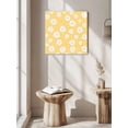 thumbnail image 3 of Retro Daisy Canvas Wall Art, White Floral Yellow Backdrop Framed Wall Decor Modern Artwork Prints Painting for Living Room, Bedroom, Kitchen & Cafe Decor 12x12 Inch, 3 of 9