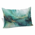 thumbnail image 2 of Turquoise Marble Pillow Protectors with Zipper Standard Size, Ink Painting Modern Abstract Aesthetics Soft Brushed Microfiber Breathable Throw Pillow Covers, Pillowcase for Couch Sofa Bedroom 20"x26", 2 of 9