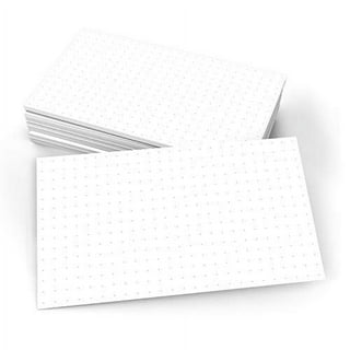 321Done Grid Index Cards (Set of 50) 5 inch x 7 inch, Graph-Ruled 0.25 inch Double-Sided, Thick Cardstock, Made in The USA, White