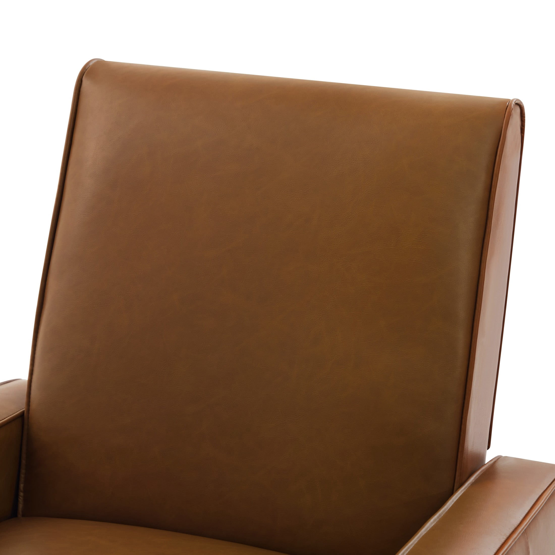 Christopher Knight Home Modern Manual PU Leather Recliner Chair, 2-Position Adjustable Back, Orange
