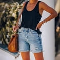 thumbnail image 2 of Joernso Jean Shorts for Women High Waisted Ripped Distressed Denim Shorts Summer Stretchy Casual Shorts with Pockets, 2 of 7