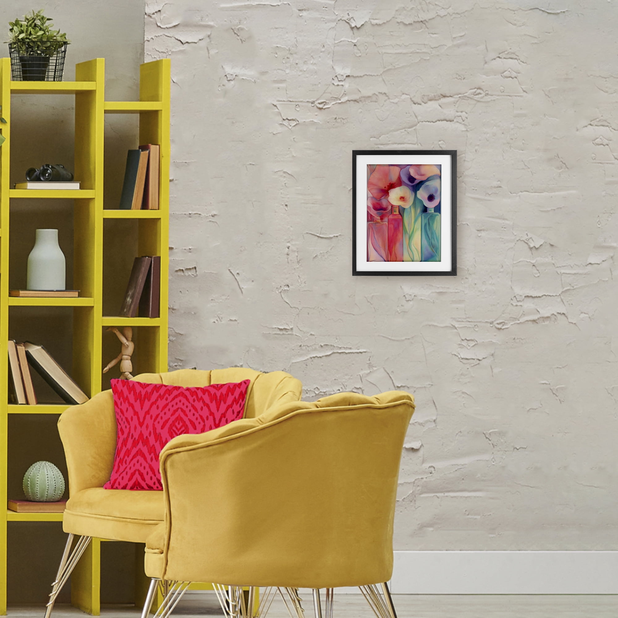Stupell Industries Petal Logic Gradient Black Framed Print Under Glass, design by Annabelle Hall