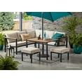 thumbnail image 6 of Mainstays Oakleigh 4-Piece Outdoor Patio Sectional Dining Set, Seats 6, with Olefin Cushions, Beige, 6 of 11