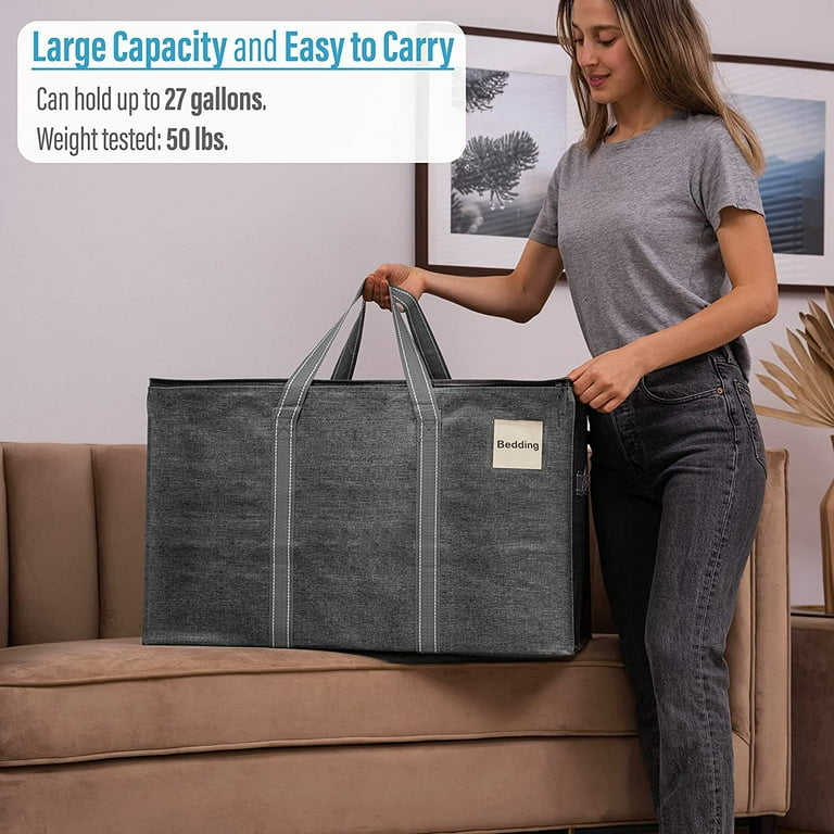 VENO 6 Pack Moving Bags and Large Christmas Storage Bins with lids. Packing  Supplies for College. Alternative to Moving Boxes. Space Saving Foldable