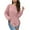 Pink, variant on Viikei Cardigan Sweaters for Women Plus Size Women's Long Sleeve Round Neck Pullover Split Solid Color Top Round Neck Sweater