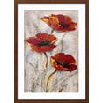 thumbnail image 2 of Art.com Red Poppies on Taupe II Art Print by Tim O'toole, Brown Frame Wall Art, 17" x 23", 2 of 5