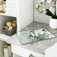 thumbnail image 4 of Home Details Modern Square Vanity Mirror Tray Makeup Organizer, Chrome, 4 of 5