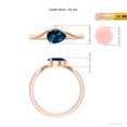 thumbnail image 5 of ANGARA Natural Pear London Blue Topaz Wave Shank Solitaire Ring in 14K Rose Gold for Women (Size-7x5mm) | November Birthstone, Anniversary, Jewelry Gift for Women | Natural London Blue Topaz Ring, 5 of 10