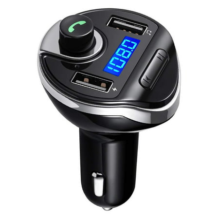 Car Bluetooth FM Transmitter,Upgrade USB Wireless FM Transmitter MP3 Player Car (Best Bluetooth Player For Car)