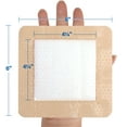 thumbnail image 3 of LotFancy Silicone Foam Dressing, 6x 6 in, 5 Count, Wound Dressing with Border, Bed Sores Bandage, 3 of 10