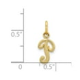thumbnail image 2 of 14k Yellow Gold Initial P Charm - .5 Grams - Measures 17.3x7.6mm, 2 of 2