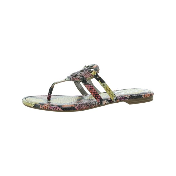 Circus by Sam Edelman Womens Canyon Faux Leather Thong Flat Sandals