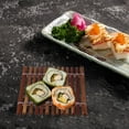 thumbnail image 4 of CRILSTYLEO Japanese Style Sushi Plate Decor Bamboo for Sashimi Serving Plate 1Pack, 4 of 6