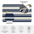 thumbnail image 3 of Navy Blue Khaki Striped Door Mat Indoor Outdoor, Gradient Horizontal Lines Non Slip Welcome Mat with Rubber Backing, Absorbent Fabric Front Door Mats Entryway Rug for Home Patio Entrance 18"x30", 3 of 9