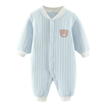 

Larisalt Jumpsuits For Infant Girls Newborn Infant Baby Girl Clothes Cotton Linen Rompers Solid Ruffle Jumpsuits Infant Baby Clothes Girl Blue