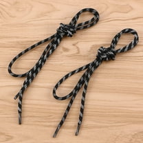 Masteelf  2 PCS Round Shoelaces Flat Heavy Duty Thick for Sneakers Black