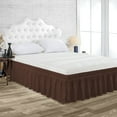thumbnail image 1 of Wrap Around Bed Skirt Chocolate Full XL Size 22 Inch Tailored Drop, Soft Double Brushed Premium Hotel Quality Microfiber Bed Skirt Luxury, Easy to Care Wrinkle & Fade Resistance, 1 of 3