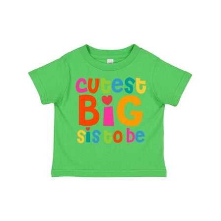 

Inktastic Cutest Big Sis to Be Gift Toddler Toddler Girl T-Shirt