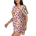 thumbnail image 2 of Picia Squirrel In The Forest Pajamas Sets for Women Soft Short-Sleeved Pjs with Lounge Shorts Two Piece Sleepwear-XX-Large, 2 of 9