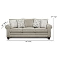 thumbnail image 4 of Southern Home Furnishings Vandy Heather Transitional Polyester Sofa in Greige, 4 of 8