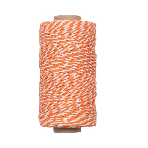 JAM Baker's Twine, 109 Yards, Orange & White, 1/Pack