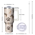 thumbnail image 2 of OBREWU Dachshund and Paws Tumbler with Handle and Lid,Dachshund and Paws 40oz Double Wall Vacuum Insulated Tumbler,Cups Gift for Women and Men, 2 of 7