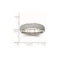 thumbnail image 3 of Gem & Harmony Mens or Ladies Stainless Steel 6mm Polished Laser Cut Band Ring for Men, 3 of 6