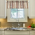 thumbnail image 2 of Yayeee Kitchen Valance Rod Pocket 54" x 18" Living Room Window Curtain, Brown Abstract Dots, 2 of 6