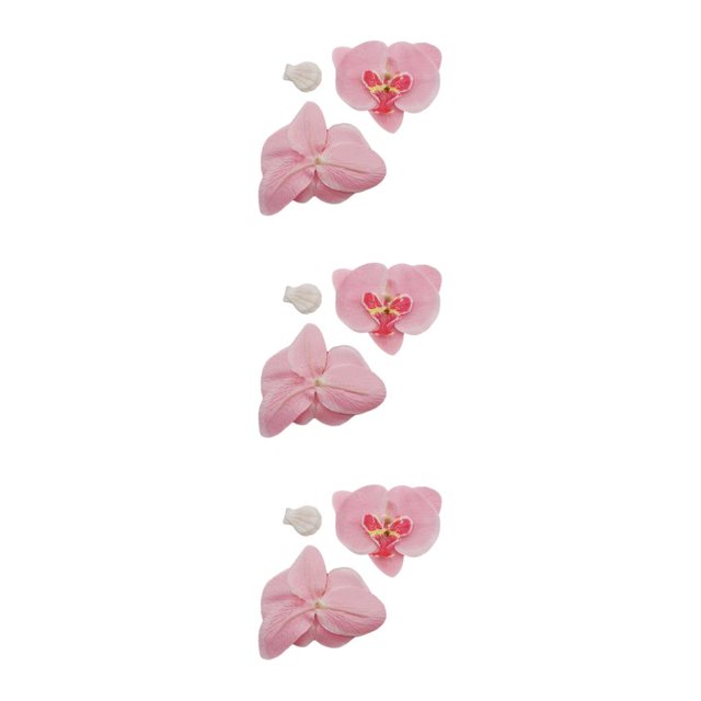 Decodeary 50piece Apparence Réaliste Têtes d'Orchidée Artificielles avec et Durable Rose 3Set